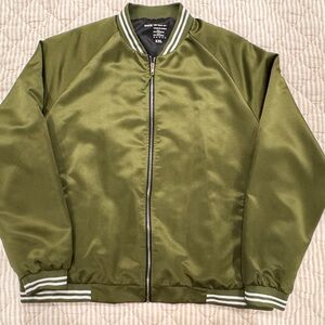Men's Olive Green Bomber Jacket